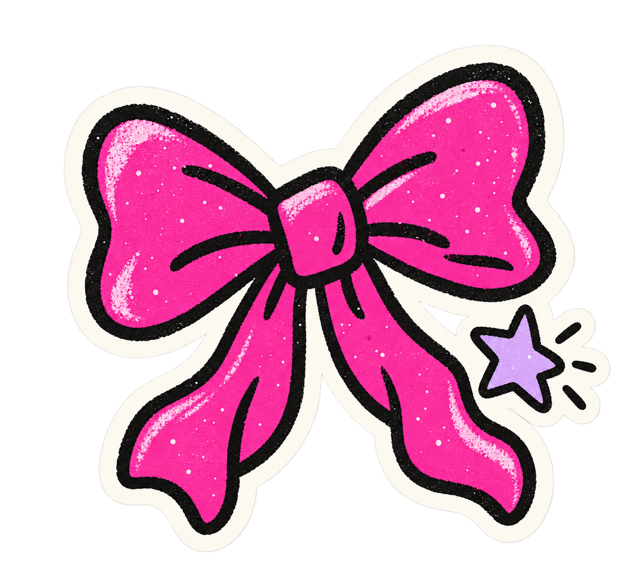 Pink ribbon bow