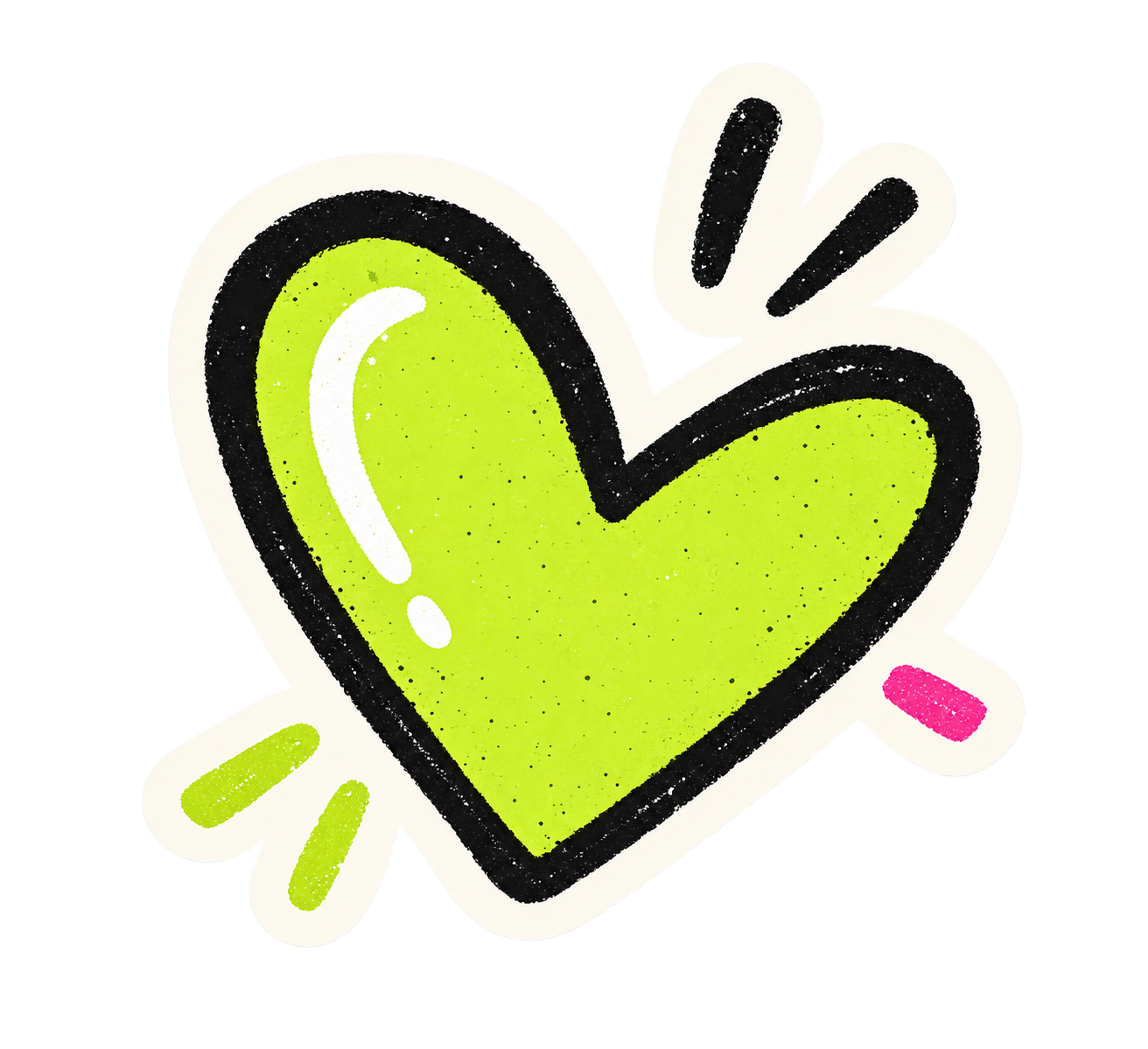 Lime green heart